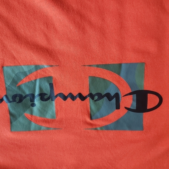 HURLEY & CHAMPION BOYS T-SHIRT BLUE & ORANGE SIZE LARGE - Picture 6 of 10